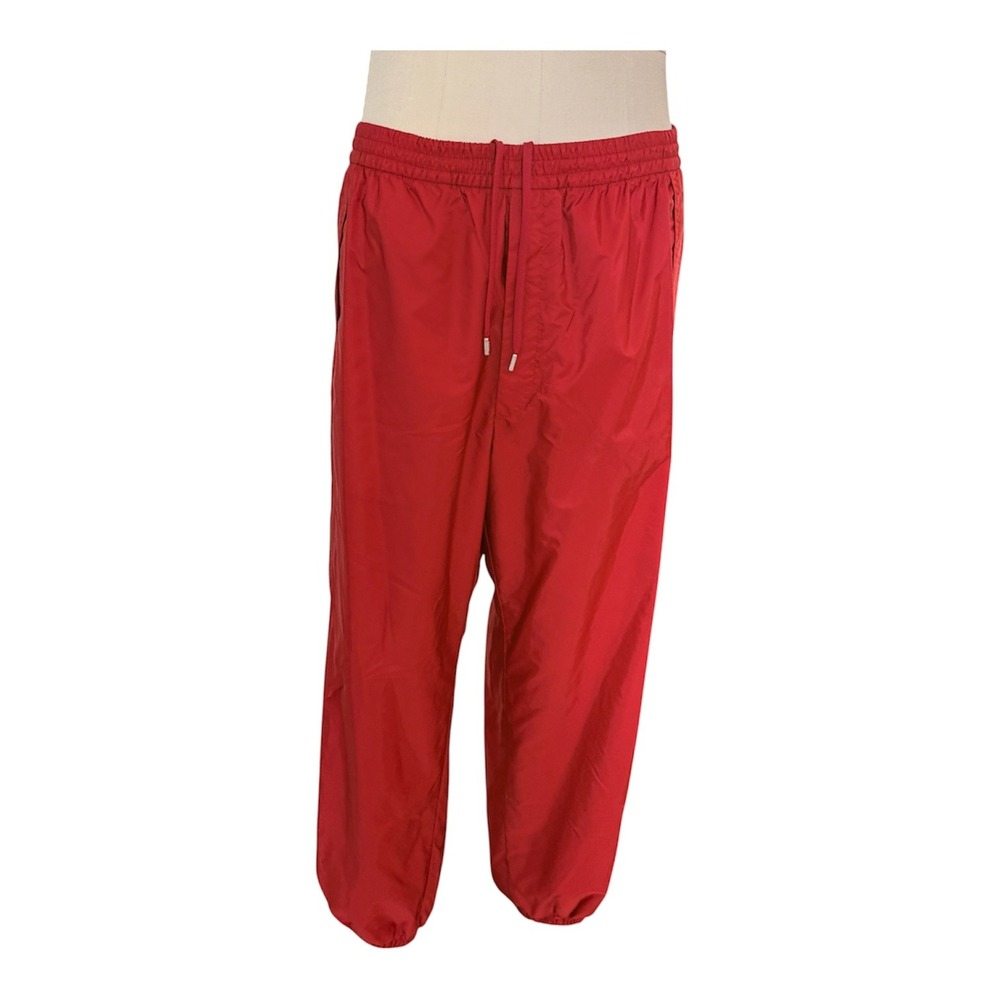 Prada‎ Men's Red Re-Nylon Jogging Pants  SPH374 Large, Triangle logo, stretch